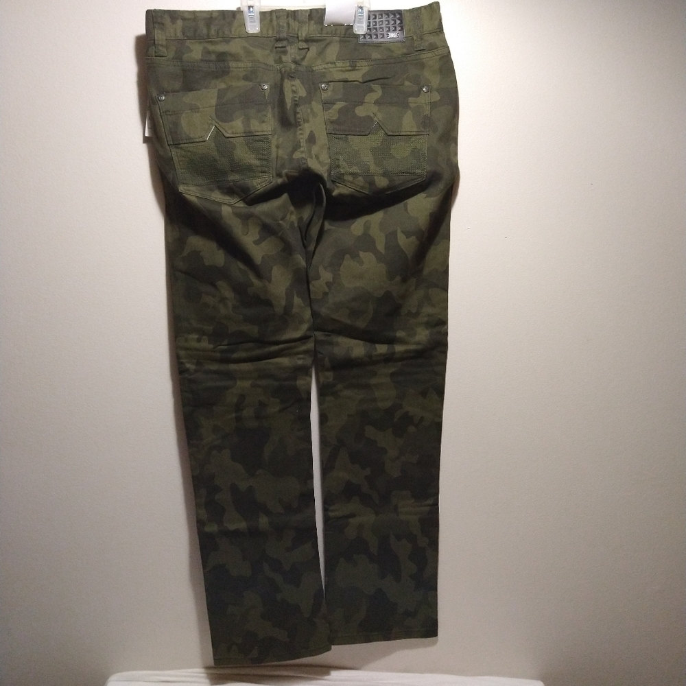 INC Berlin Slim Straight Camo Moto Jeans - Picture 13 of 16